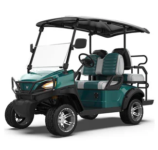 GGL 2+2 Seater Green Lifted Golf Cart