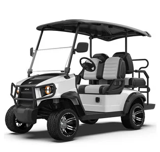 GHL 2+2 Seater White Lifted Golf Cart