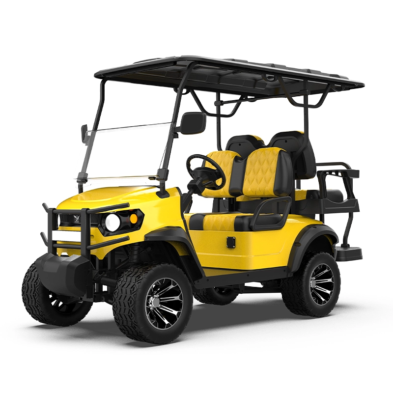 GFL 2+2 Yellow Seater Lifted Golf Cart