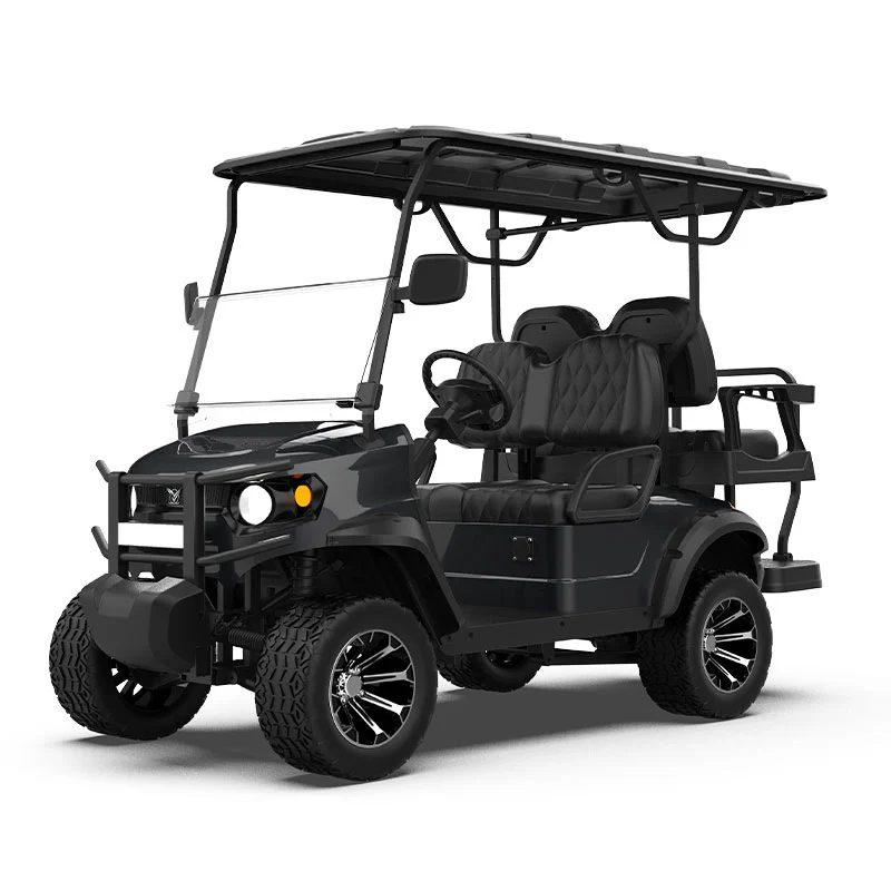 GFL 2+2 Black Seater Lifted Golf Cart