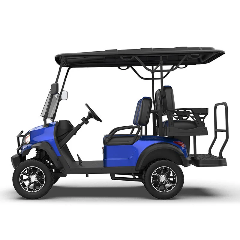 ggl 22 seater blue lifted golf cart4
