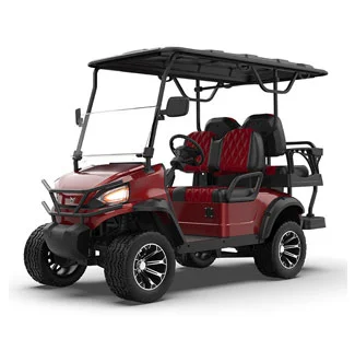 GGL 2+2 Seater Red Lifted Golf Cart