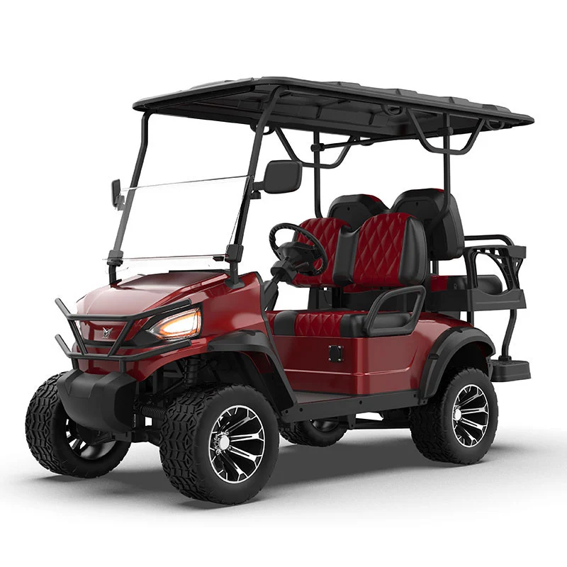 ggl 22 seater red lifted golf cart1