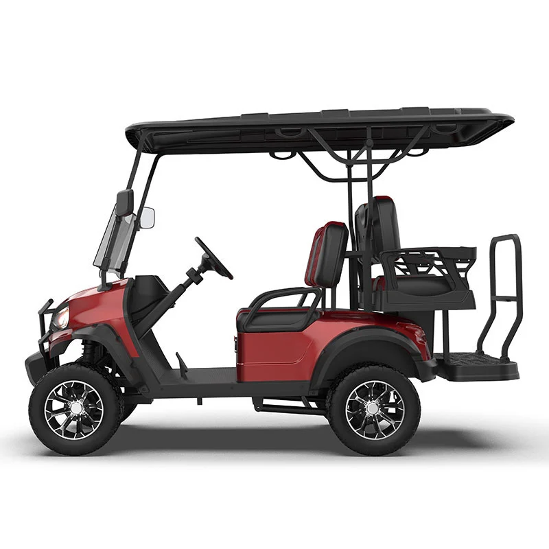 ggl 22 seater red lifted golf cart4
