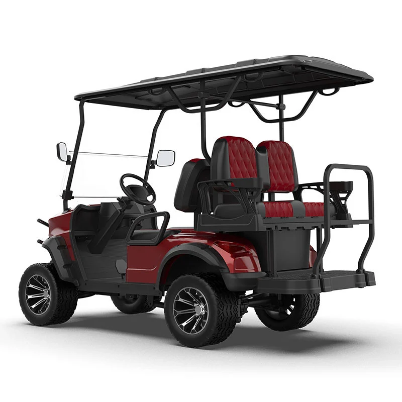 ggl 22 seater red lifted golf cart5