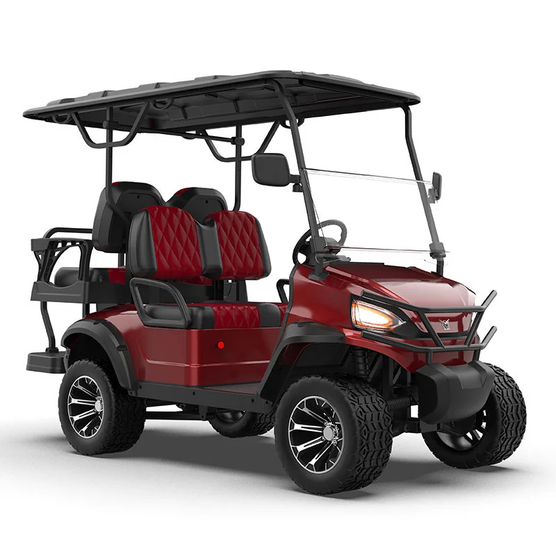 ggl 22 seater red lifted golf cart6