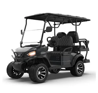 GGL 2+2 Seater Black Lifted Golf Cart
