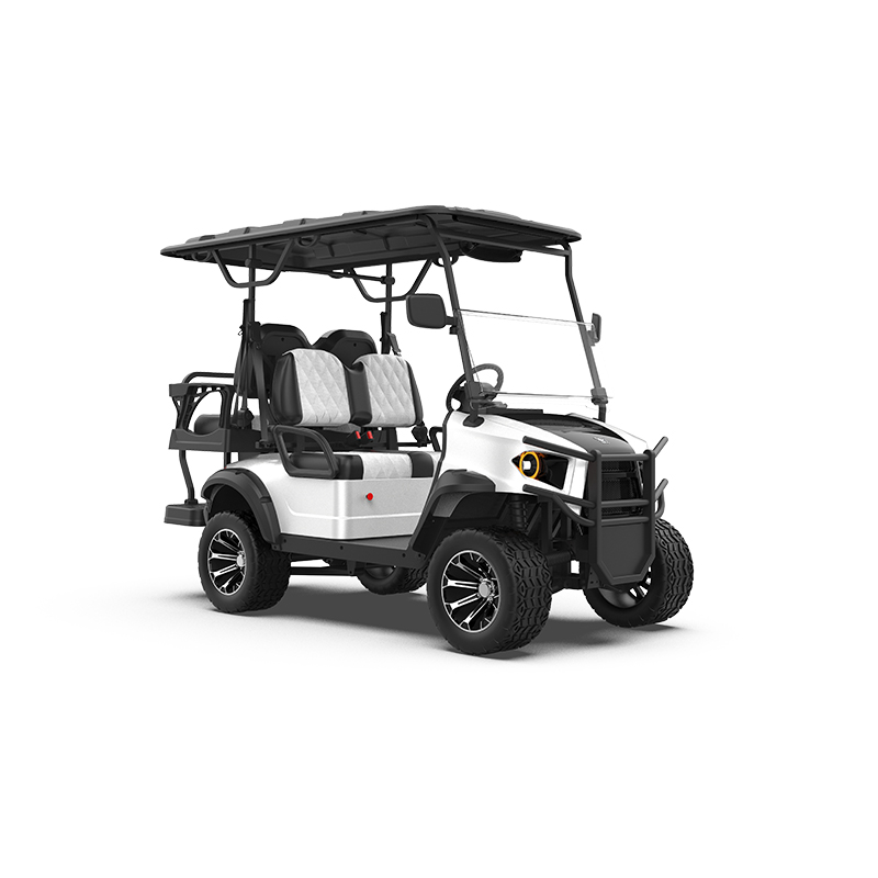 GHL 2+2 Seater White Lifted Golf Cart