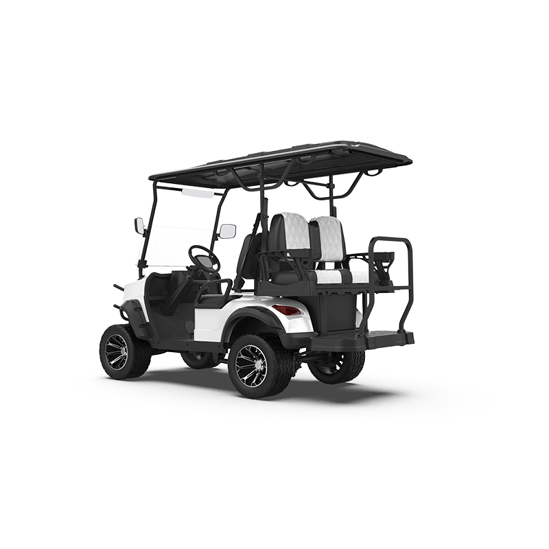GHL 2+2 Seater White Lifted Golf Cart