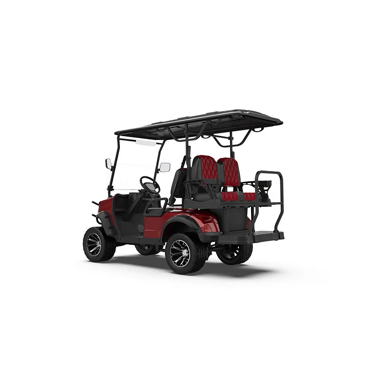 ghl 22 seater red lifted golf cart7