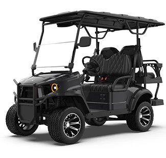 GHL 2+2 Seater Black Lifted Golf Cart