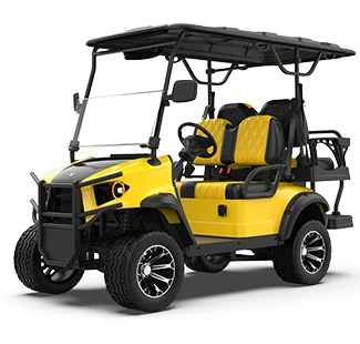 GHL 2+2 Seater Yellow Lifted Golf Cart