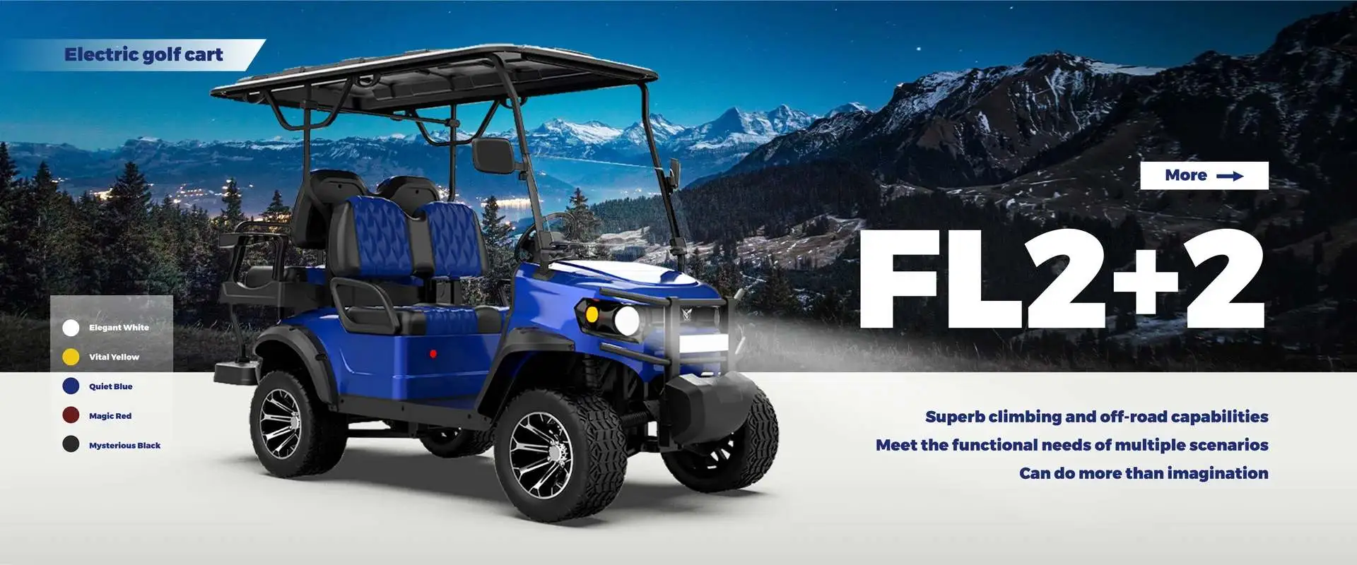 FL 2+2 Seater Electric Lifted Golf Cart