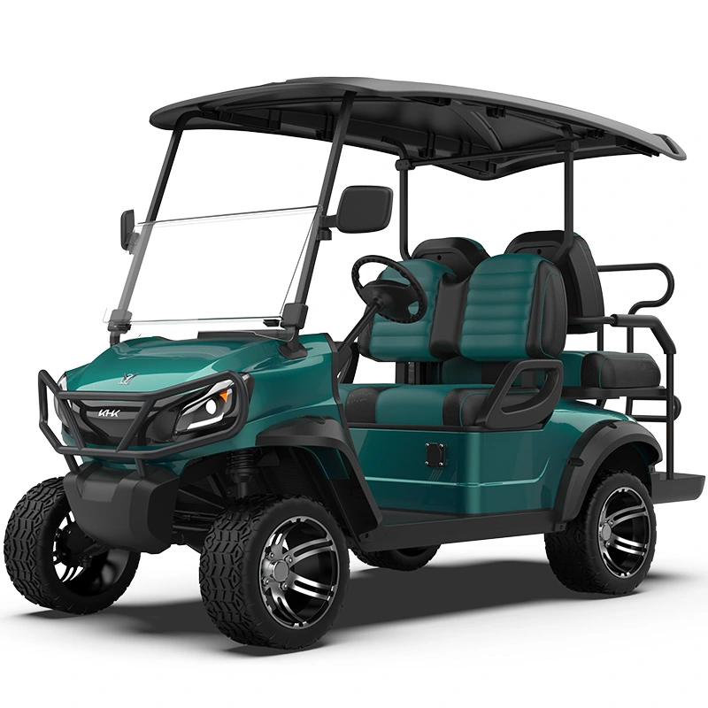 GKL 2+2 Seater Green Lifted Golf Cart