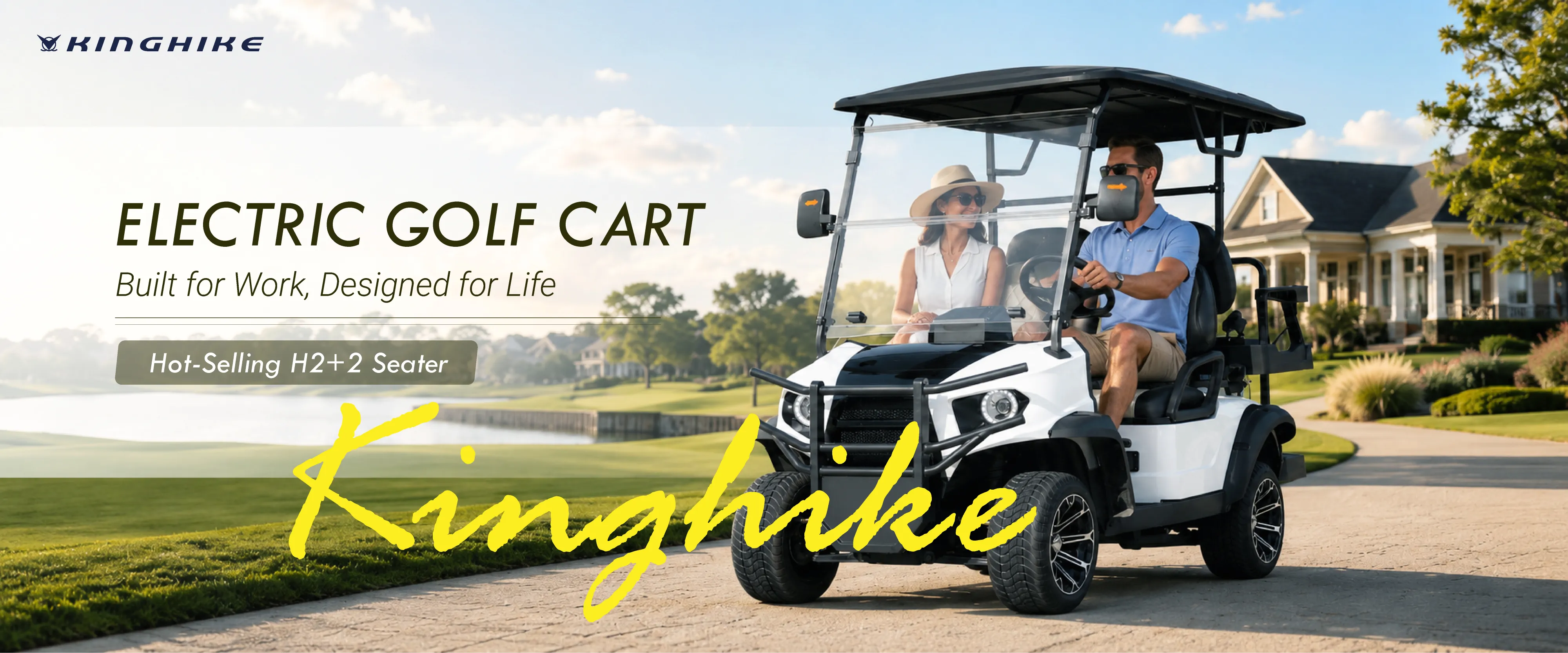 H 2+2 Seater Electric Lifted Golf Cart